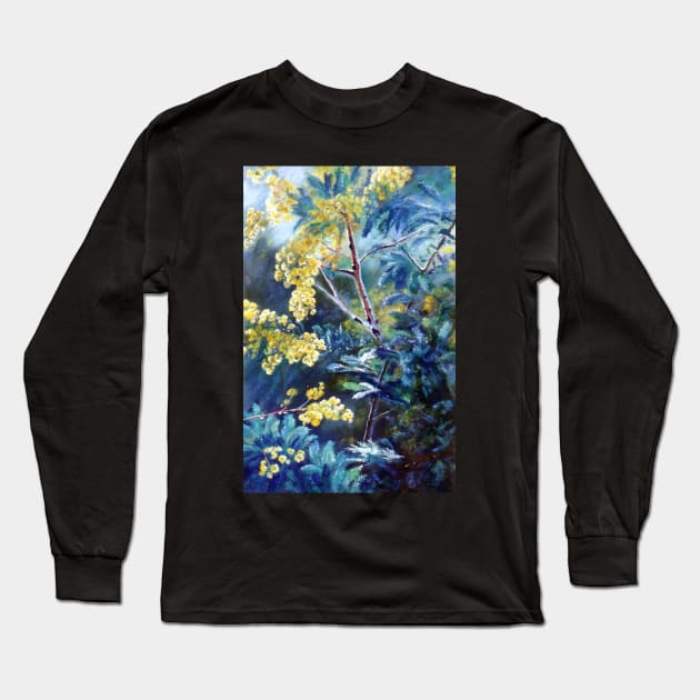 Cootamundra Wattle Long Sleeve T-Shirt by Lyndarob